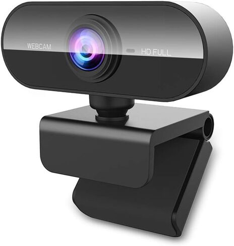 Webcam 1080P HD Web cam for PC with Microphone,Noise Cancellation,Wide-Angle Lens,Auto Light Correction,Plug & Play USB Webcams for Laptop,Desktop,PC,Mac,Zoom,Skype White in Kuwait