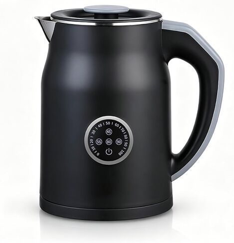 V-33 Electric Kettle 1.2L with 45-90C Temperature Control, 1000W Fast Heating, 16H Keep Warm & 3-Min Lift Memory, Cool Touch Double Wall, 304 Stainless Steel, Black in Kuwait