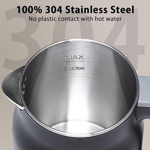 V-33 Electric Kettle 1.2L with 45-90C Temperature Control, 1000W Fast Heating, 16H Keep Warm & 3-Min Lift Memory, Cool Touch Double Wall, 304 Stainless Steel, Black in Kuwait