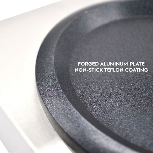 Commercial Coffee Decanter Warm Plate (Single Plate), Stainless Steel Structure with Non-Stick Aluminum Plate Shaped for Standard Decanter, Ideal for Cafe, Break Room, Buffet, Event and Commercial Use in Kuwait