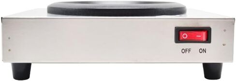 Commercial Coffee Decanter Warm Plate (Single Plate), Stainless Steel Structure with Non-Stick Aluminum Plate Shaped for Standard Decanter, Ideal for Cafe, Break Room, Buffet, Event and Commercial Use in Kuwait