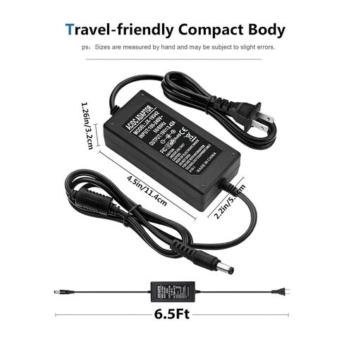Replacement 19V Power Cord for Samsung TV 32" UN32 J4000 J4500 J5205 J5003 J525D UN32J4000AF UN32J5205AF UN32J525DAF UN32J5003AF UN32J400DAF A4819-FDY Monitor Charger HW-M360 Soundbar Supply Cable in Kuwait