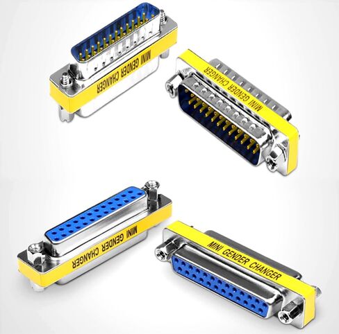 DB25 Gender Changer Adapter, 25 Pin D-Sub IEEE-1284 Parallel Port Connector, 2 Male to Male & 2 Female to Female, Cable Converter for CNC, Printer, Serial Devices (4 Pack) in Kuwait