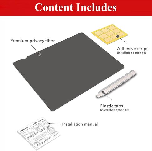 Laptop Privacy Screen 10 Inch, Anti Spy & Anti Peeping Data Confidentiality Protector, Anti-Blue Light Monitor Privacy Screen Fliter in Kuwait