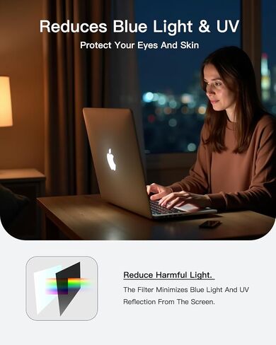 Monitor Privacy Screen 24 Inch 16:9, 1-Pack - Enhanced Anti-Glare & Blue Light Filter for Comprehensive Eye Care in Kuwait