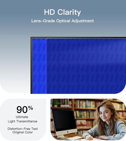 Monitor Privacy Screen 24 Inch 16:9, 1-Pack - Enhanced Anti-Glare & Blue Light Filter for Comprehensive Eye Care in Kuwait