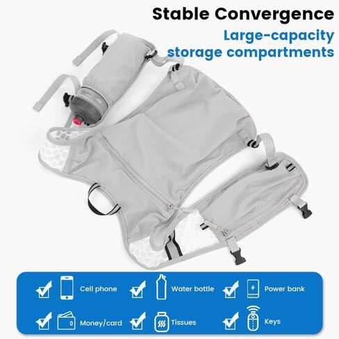 Running Vest for Women Men, Adjustable Lightweight Hydration Vest with 500ml Soft Flask, Breathable Backpack for Trail Race Hiking Cycling Climbing Jogging Marathon in Kuwait