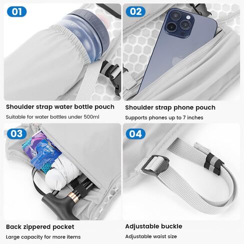 Running Vest for Women Men, Adjustable Lightweight Hydration Vest with 500ml Soft Flask, Breathable Backpack for Trail Race Hiking Cycling Climbing Jogging Marathon in Kuwait