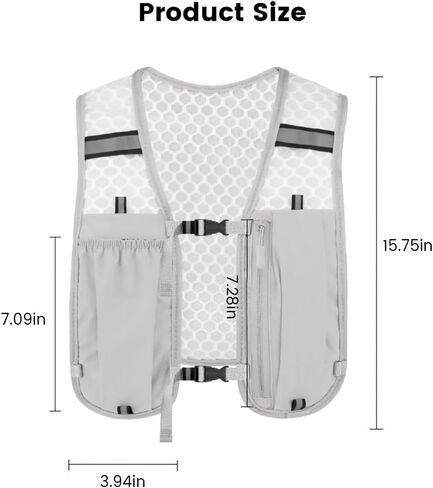Running Vest for Women Men, Adjustable Lightweight Hydration Vest with 500ml Soft Flask, Breathable Backpack for Trail Race Hiking Cycling Climbing Jogging Marathon in Kuwait