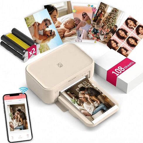 iDPRT CP4100 4x6 Photo Printer, Phone Printer (108 Sheets & 2 Cartridges) in Kuwait