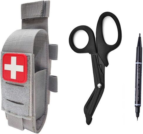 Tactical Tourniquet Pouch Holder TQ Tourniquet Case Trauma Medical Shear Pouch (TAN) in Kuwait