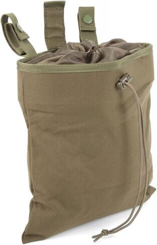MOLLE Dump Pouch Large with Drawstring - Foldable Tactical Mag Dump Pouch for Duty Belt - Roll Up Dump Bag Tactical for Airsoft Magazine - MOLLE Drop Pouch Tactical in Kuwait