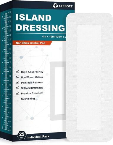 Ceeport Island Dressing with Adhesive Border 4"x10", 25 Individual Pack in Kuwait