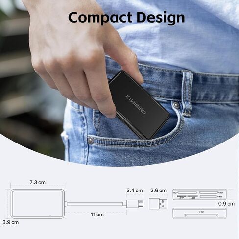 KiWiBiRD SD Card Reader, CF Card Reader USB C, Memory Stick Pro Duo Reader in Kuwait