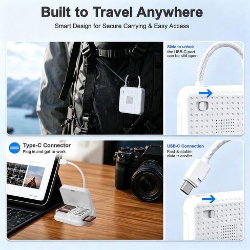 UHS-II Micro SD 4.0 Card Reader USB C SD Card Reader 2 in 1 SD & TF Adapter in Kuwait
