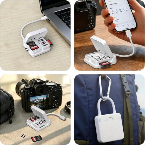 UHS-II Micro SD 4.0 Card Reader USB C SD Card Reader 2 in 1 SD & TF Adapter in Kuwait