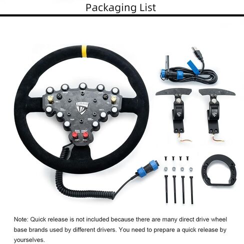 Obokidlyamor 320mm/12.6" GTW can be installed on 70mm/2.8" quick release adapter;AS For WRC SIMAGIC MOZA R5 FANATEC SIM CUBE in Kuwait