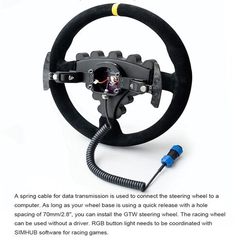 Obokidlyamor 320mm/12.6" GTW can be installed on 70mm/2.8" quick release adapter;AS For WRC SIMAGIC MOZA R5 FANATEC SIM CUBE in Kuwait