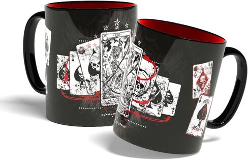 Konix Alchemy Becher - Keramiktasse - 320 ml - Tarot-Motiv - Schwarz und Rot in Kuwait