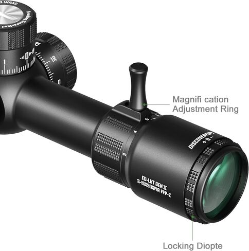 DISCOVERYOPT ED-LHT GEN2 3-15X50SFIR Rifle Scope FFP,30mm Tube,Red Illumination (6 Levels),0.1MRAD Reticle, Waterproof & Fogproof, Lightweight for Hunting in Kuwait