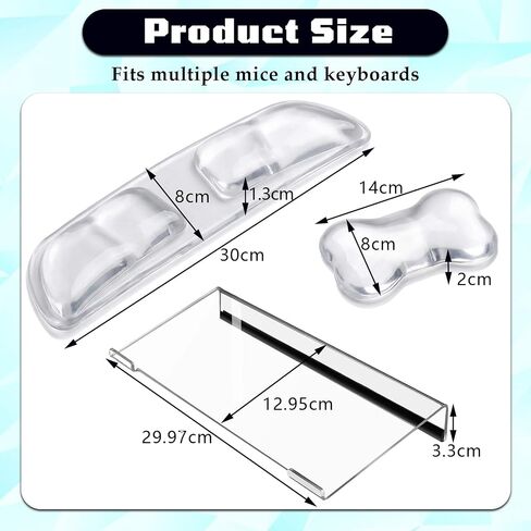 3PCS Gel Wrist Rest for Keyboard and Mouse with Computer Keyboard Stand Set in Kuwait