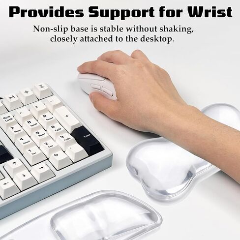 3PCS Gel Wrist Rest for Keyboard and Mouse with Computer Keyboard Stand Set in Kuwait