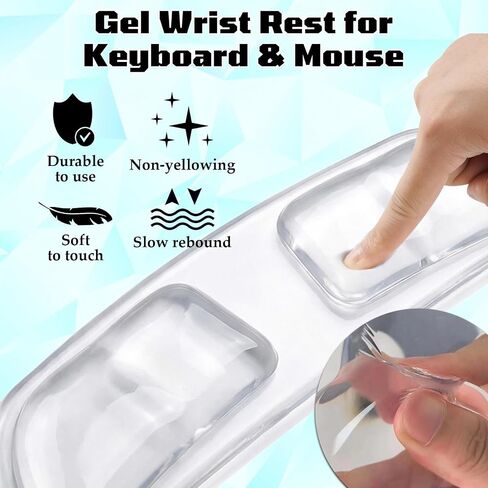 3PCS Gel Wrist Rest for Keyboard and Mouse with Computer Keyboard Stand Set in Kuwait