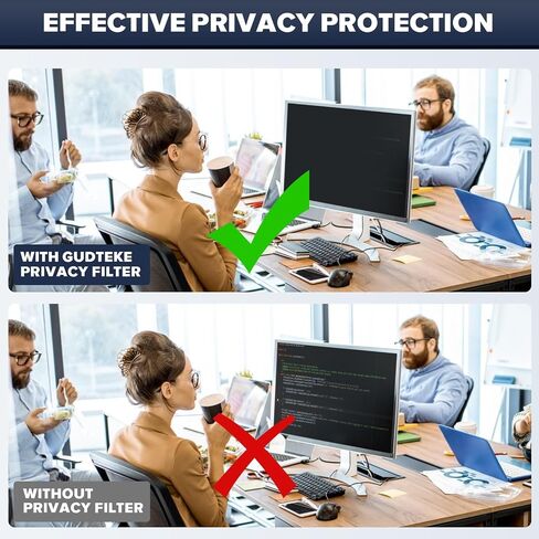 Upgraded HD Computer Privacy Screen 32 inch, Monitor Privacy Screen for 16:9 Widescreen Removable Anti Glare Computer Shield Cover and Blue Light UV-Blocking Filter in Kuwait