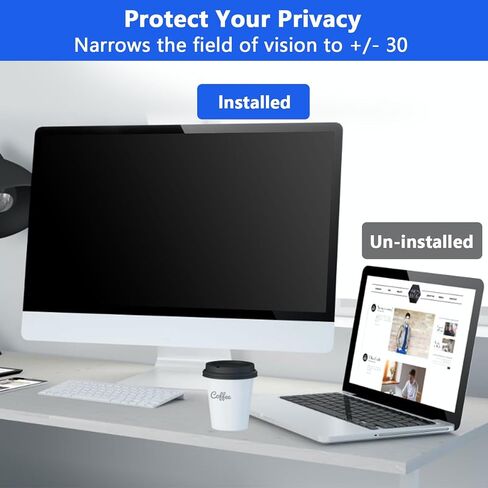 AIZYR Privacy Screen Filter for 35 inch Desktop PC Computer Monitor- Anti-Glare Anti-Scratch Anti-UV Computer Privacy Screen Protector(82X34.5cm) in Kuwait