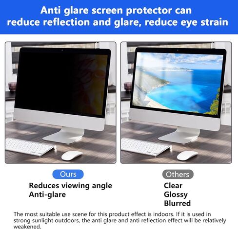 AIZYR Privacy Screen Filter for 35 inch Desktop PC Computer Monitor- Anti-Glare Anti-Scratch Anti-UV Computer Privacy Screen Protector(82X34.5cm) in Kuwait