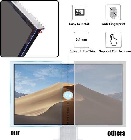 Desktop Computer Screen Filter, Anti-Blue Light Acrylic Protective Film, Removable High-Definition Hanging Eye Protection Filter Film (24 inches) in Kuwait