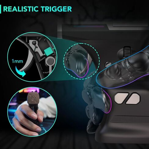 ErgoStrike7: Next-Gen FPS Gaming Mouse with Recoil - Ergonomic Vertical Mice FPS Gun Grip Mouse, Wireless/Wired USB for PC Gamers (Black) in Kuwait