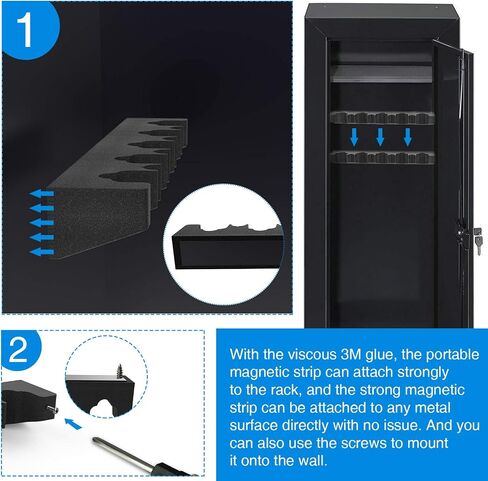 Foam Rifle Barrel Rack & Magnetic Gun Hanger for Metal Cabinet in Kuwait