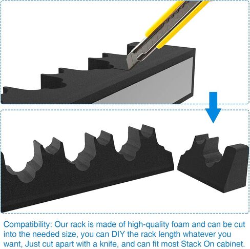 Foam Rifle Barrel Rack & Magnetic Gun Hanger for Metal Cabinet in Kuwait