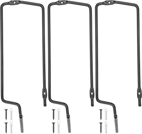 BOOMSTICK 3-Slot Handgun Rack, Gentle on Gun Finish, Universal Fit for All Handguns - Wide-Body & Magnum Calibers Included, Wall Mountable, Hooks & Screws Provided in Kuwait