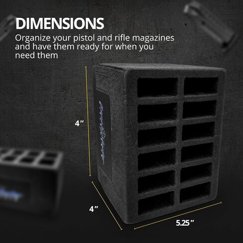 Benchmaster - Weapon Rack - Single Stack 1911 Magazine Rack - 12 Unit - Gun Safe Storage Accessories - Pistol Mag Storage in Kuwait