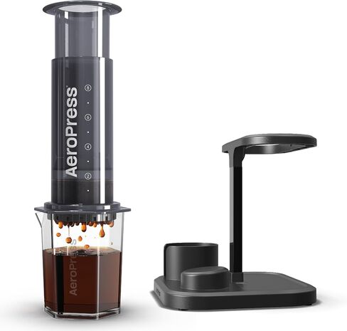 AeroPress XL Coffee Maker Bundle, Coffee Press & Organizer Stand, 3 in 1 French Press, Pourover & Espresso-Style, Smooth Coffee Without Grit or Bitterness, Small Portable, Ideal for Camping & Travel in Kuwait