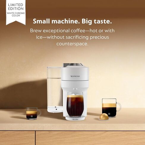 Nespresso Vertuo Pop+ Deluxe Coffee & Espresso Maker by Breville, White in Kuwait