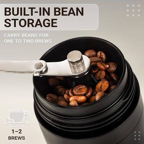 Manual Coffee Grinder for Camping and Travel, Portable Pour Over Brewer Kit in Kuwait