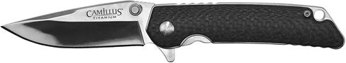 Camillus TRC 6.75" Durable Lightweight VG10 Stainless Steel EDC LinerLock Folding Pocket Knife with Carbon Fiber Handle & Pocket Clip in Kuwait