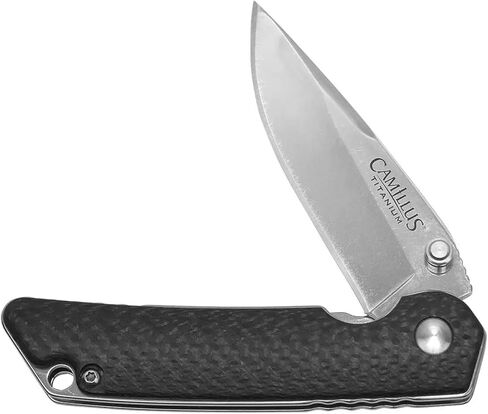 Camillus TRC 6.75" Durable Lightweight VG10 Stainless Steel EDC LinerLock Folding Pocket Knife with Carbon Fiber Handle & Pocket Clip in Kuwait