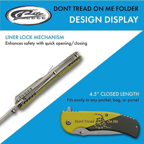 SZCO Supplies 300543-YB Dtom Handled Assisted Open Liner Lock Edc Folding Knife, Yellow/Black, 8" Length in Kuwait
