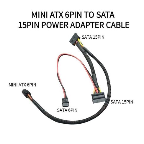 Compatible with Dell Mini 6-pin to SATA15-pin Adapter Cable, CT1250 ECT1205 QCT1250 QCS1250 QBT1250 QBM1250 QCM1250 FCS1250 SATA HDD/SSD/with Optical Drive Expansion Cable in Kuwait