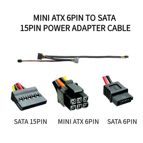 Compatible with Dell Mini 6-pin to SATA15-pin Adapter Cable, CT1250 ECT1205 QCT1250 QCS1250 QBT1250 QBM1250 QCM1250 FCS1250 SATA HDD/SSD/with Optical Drive Expansion Cable in Kuwait