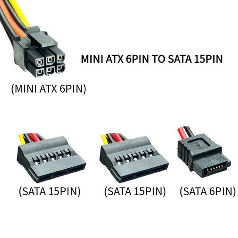 Compatible with Dell Mini 6-pin to SATA15-pin Adapter Cable, CT1250 ECT1205 QCT1250 QCS1250 QBT1250 QBM1250 QCM1250 FCS1250 SATA HDD/SSD/with Optical Drive Expansion Cable in Kuwait