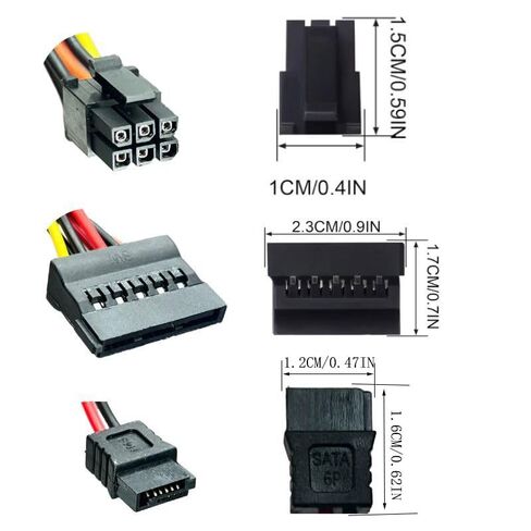 Compatible with Dell Mini 6-pin to SATA15-pin Adapter Cable, CT1250 ECT1205 QCT1250 QCS1250 QBT1250 QBM1250 QCM1250 FCS1250 SATA HDD/SSD/with Optical Drive Expansion Cable in Kuwait