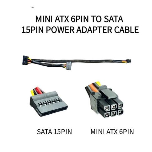 SATA Hard Drive Cable for Dell Mini 6-pin Power Connector Compatible with CT1250 ETC1250 QBT1250 QCT1250 QCS1250,15 pin SATA to 6-pin Hard Drive Power Adapter (for HDD/SSD) 13.78+5.91in in Kuwait