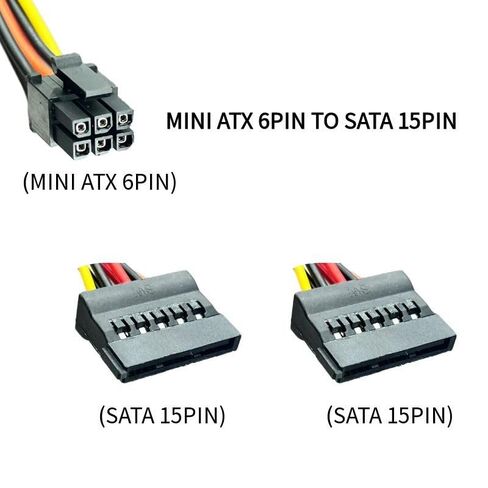 SATA Hard Drive Cable for Dell Mini 6-pin Power Connector Compatible with CT1250 ETC1250 QBT1250 QCT1250 QCS1250,15 pin SATA to 6-pin Hard Drive Power Adapter (for HDD/SSD) 13.78+5.91in in Kuwait