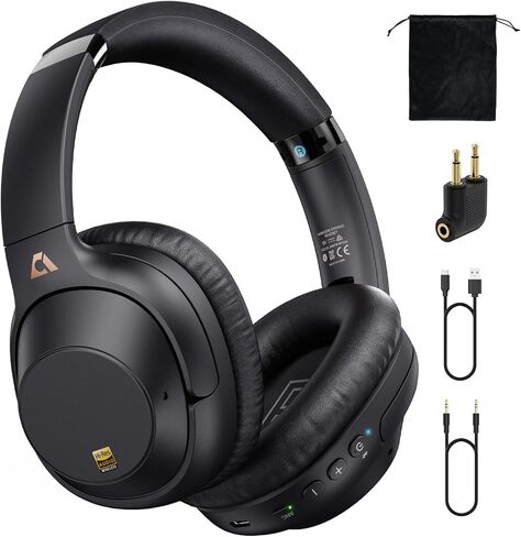 Bluetooth 6.0 Hybrid Active Noise Cancelling Headphones for Airplane Travel in Kuwait