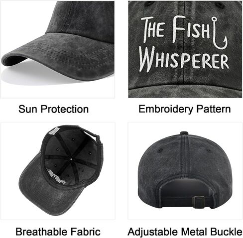 The Fish Whisperer Hats for Men Women, Adjust Fishing Baseball Cap in Kuwait
